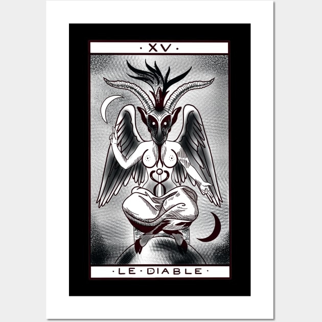 Tarot card: the devil Wall Art by Blacklinesw9